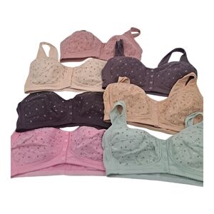 Bras Pushup Full Bralette Wireless Underwear Front Closure Bras (Lot Of 7)